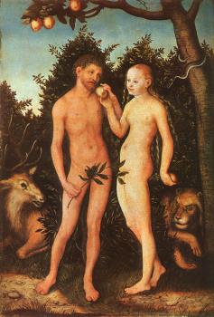Lucas The Elder Cranach : Adam and Eve